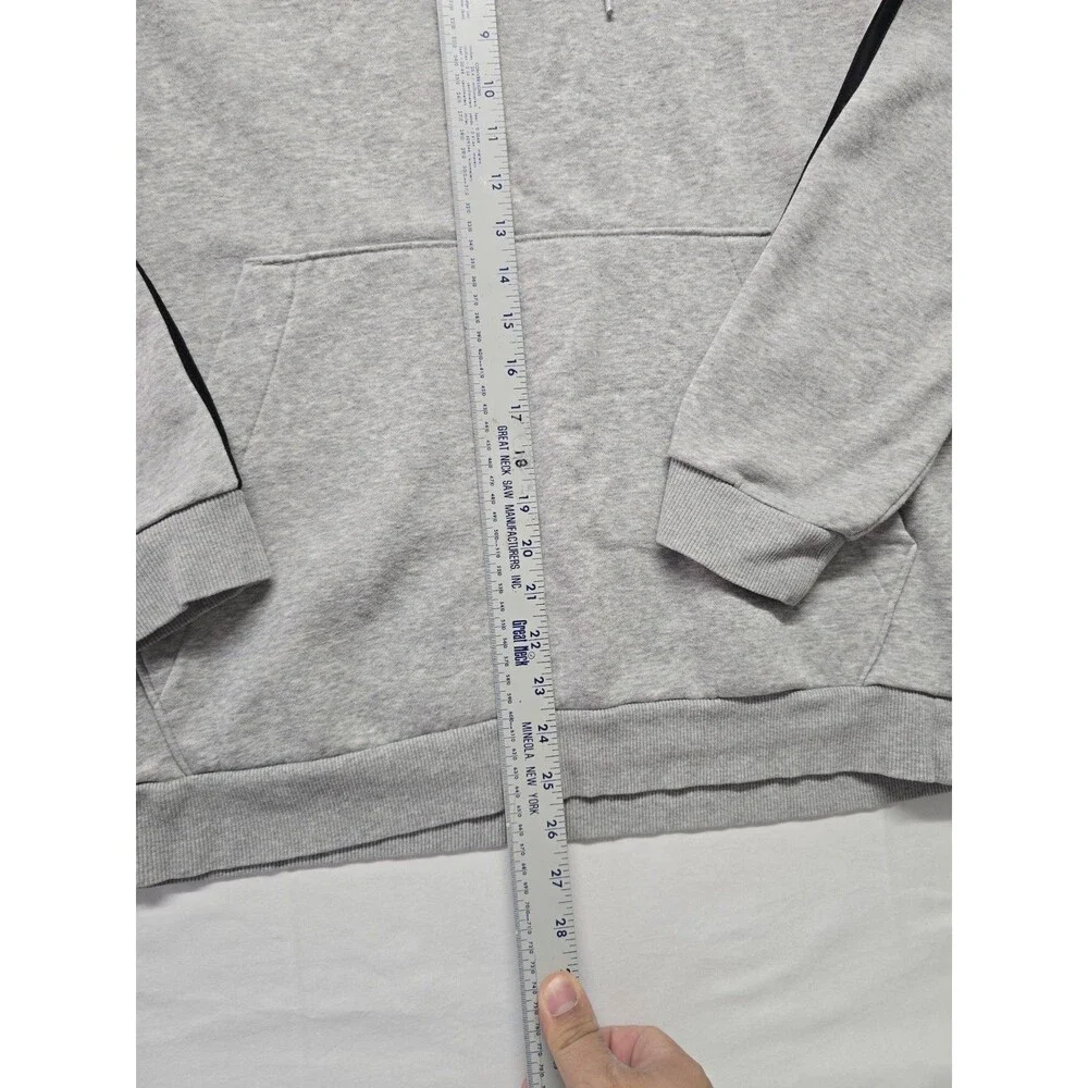 Adidas Hoodie L Adult Mens Gray Pullover Sweatshirt Athletic Casual Mens